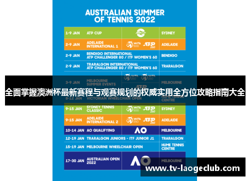 全面掌握澳洲杯最新赛程与观赛规划的权威实用全方位攻略指南大全